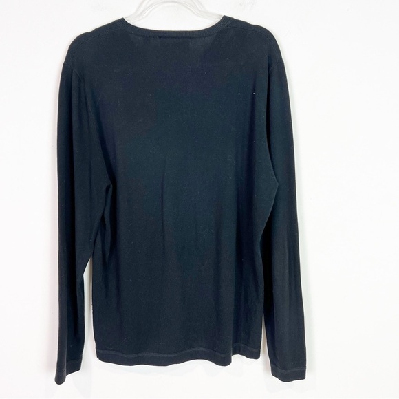PUBLIC OPINION BLACK LONG SLEEVE V-NECK PULLOVER SWEATER MENS SZ LARGE - Picture 5 of 5